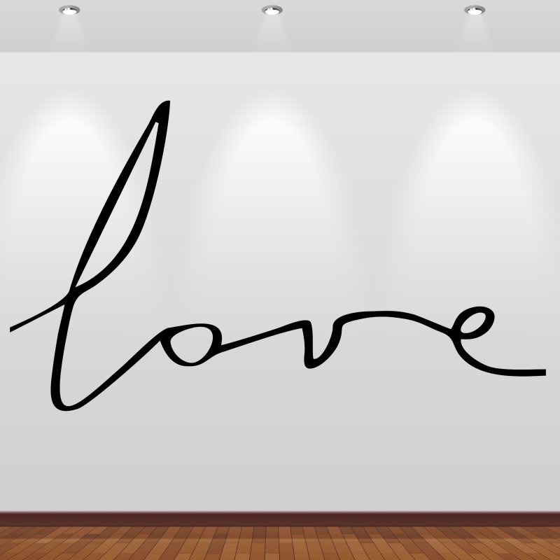 Preview: Wandsticker 46206 Love Schriftzug